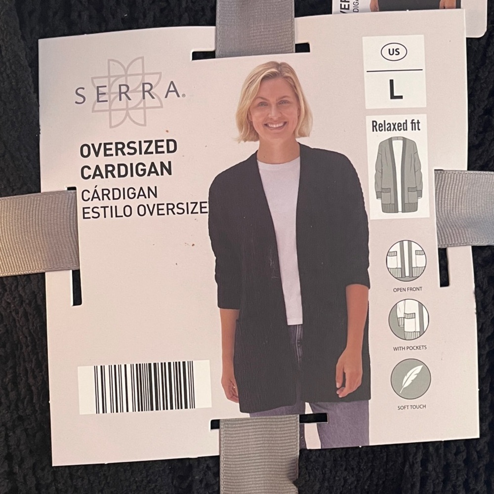 Serra Black Knit Cardigan - Picture 2 of 3